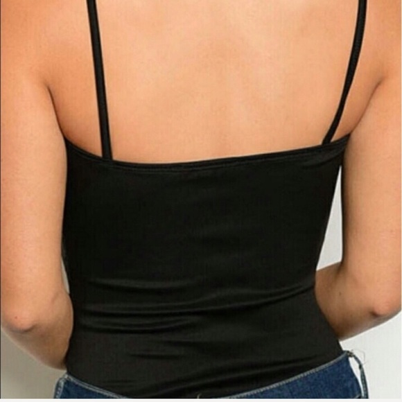 new. sexy black pleated bodysuit - Picture 4 of 6